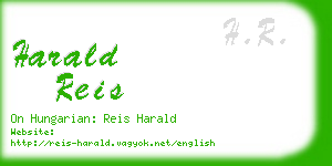 harald reis business card